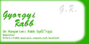 gyorgyi rabb business card